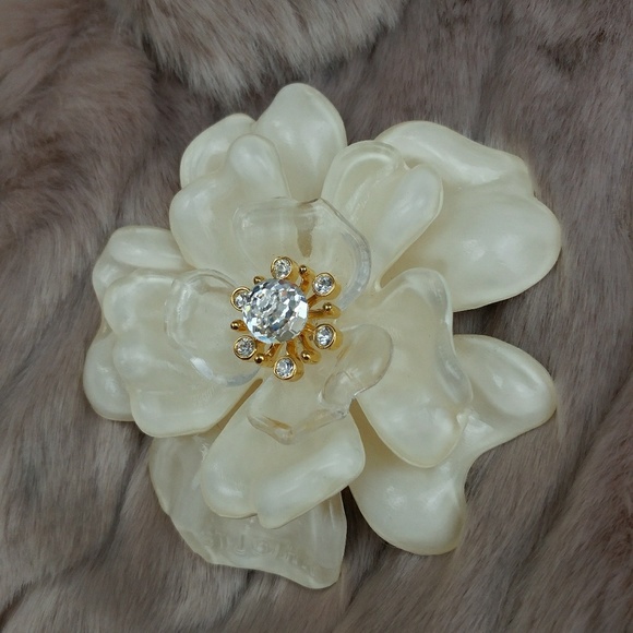 St. John Jewelry - St. John Vintage Swarovski Crystal Flower Brooch